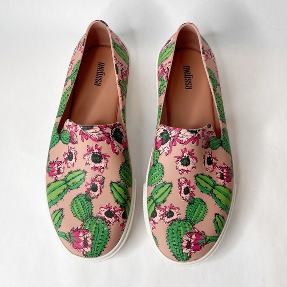 Melissa Ground Lil Cactus Printed Slip-On Sneaker Size 8 - Picture 2 of 10
